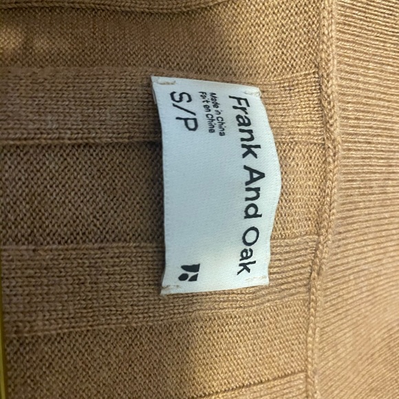 Tobacco ribbed collared merino sweater - Picture 5 of 8